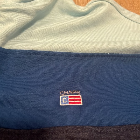 Vintage Chaps Ralph Lauren Mens Blue Quarter Zip Sweater Sweatshirt Size Large - Picture 2 of 8